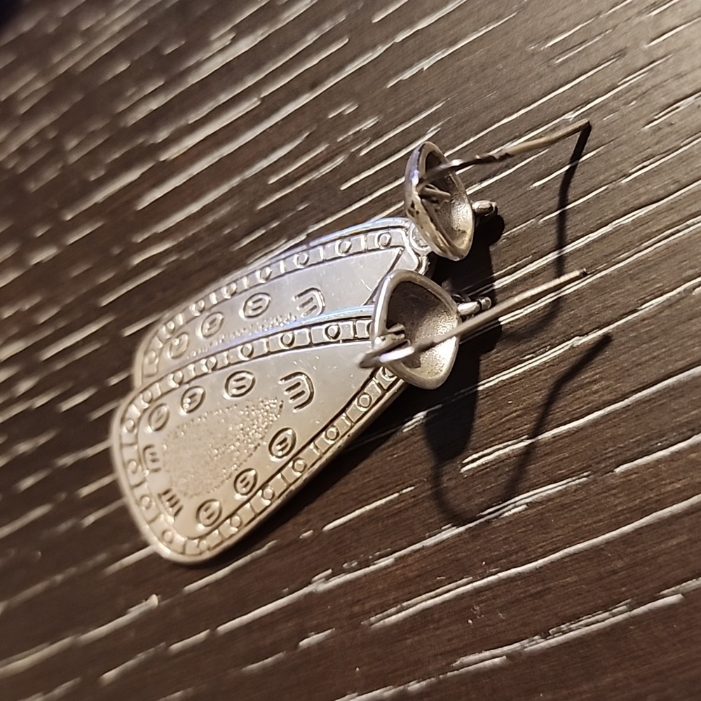 CHICOS NWOT SILVER EARRINGS - Picture 2 of 4